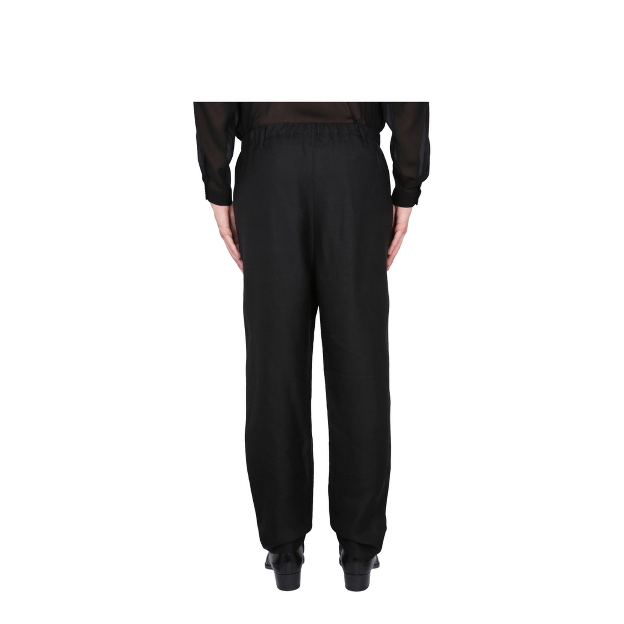 Black Viscose Blend Pant