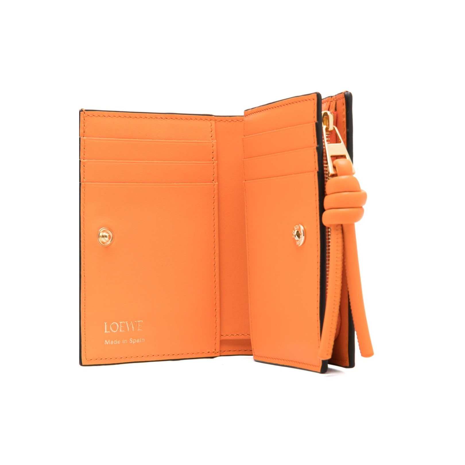 Knot Compact Wallet in Shiny Nappa Calfskin Multicolor
