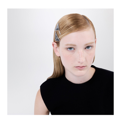 Black Hair Clip with Logo