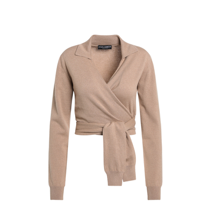 MAYFEYR - Dolce & Gabbana - Beige Wrap Cardigan In Cashmere - FXVB4TJBW0QM0172