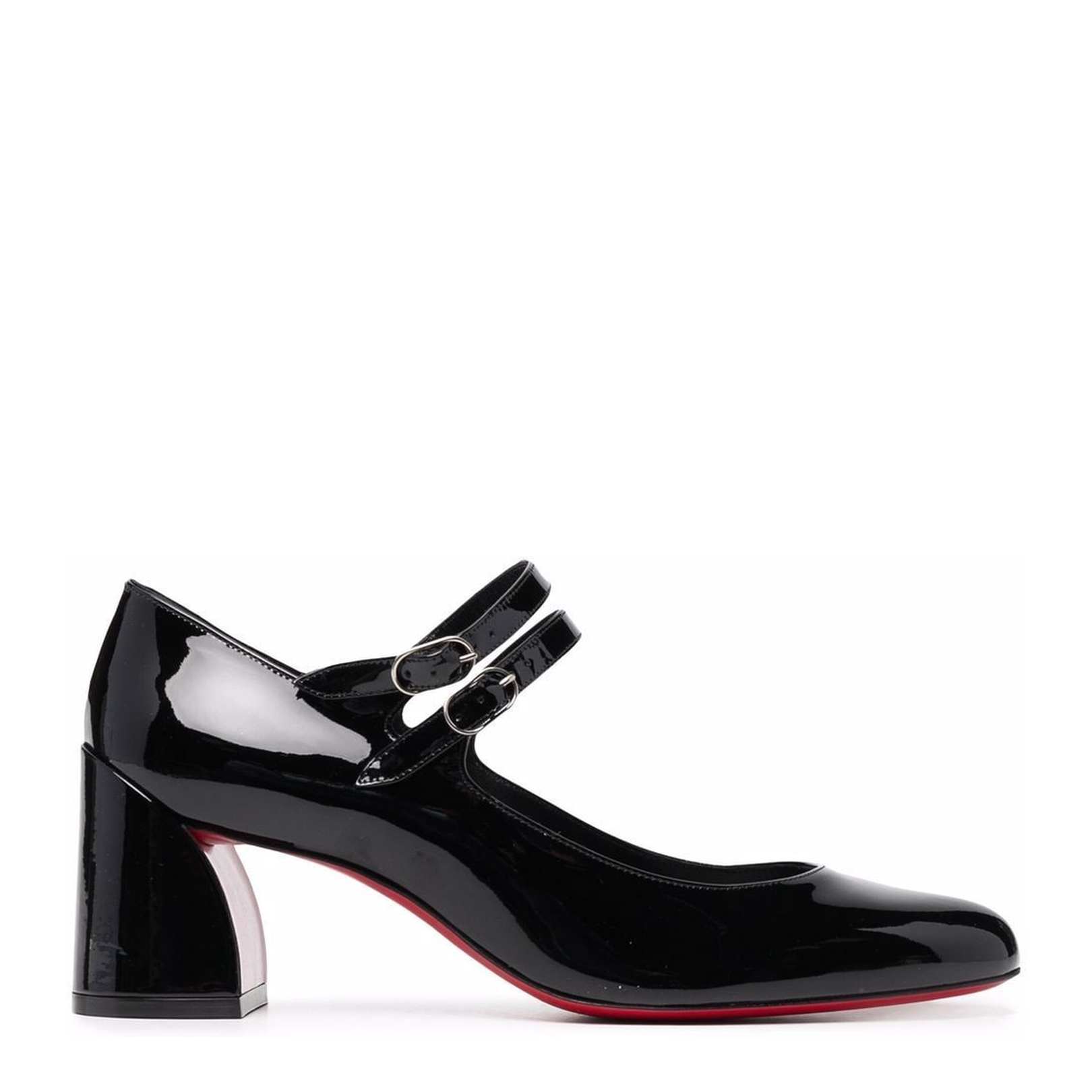 Double Buckle Fastening Block Heel