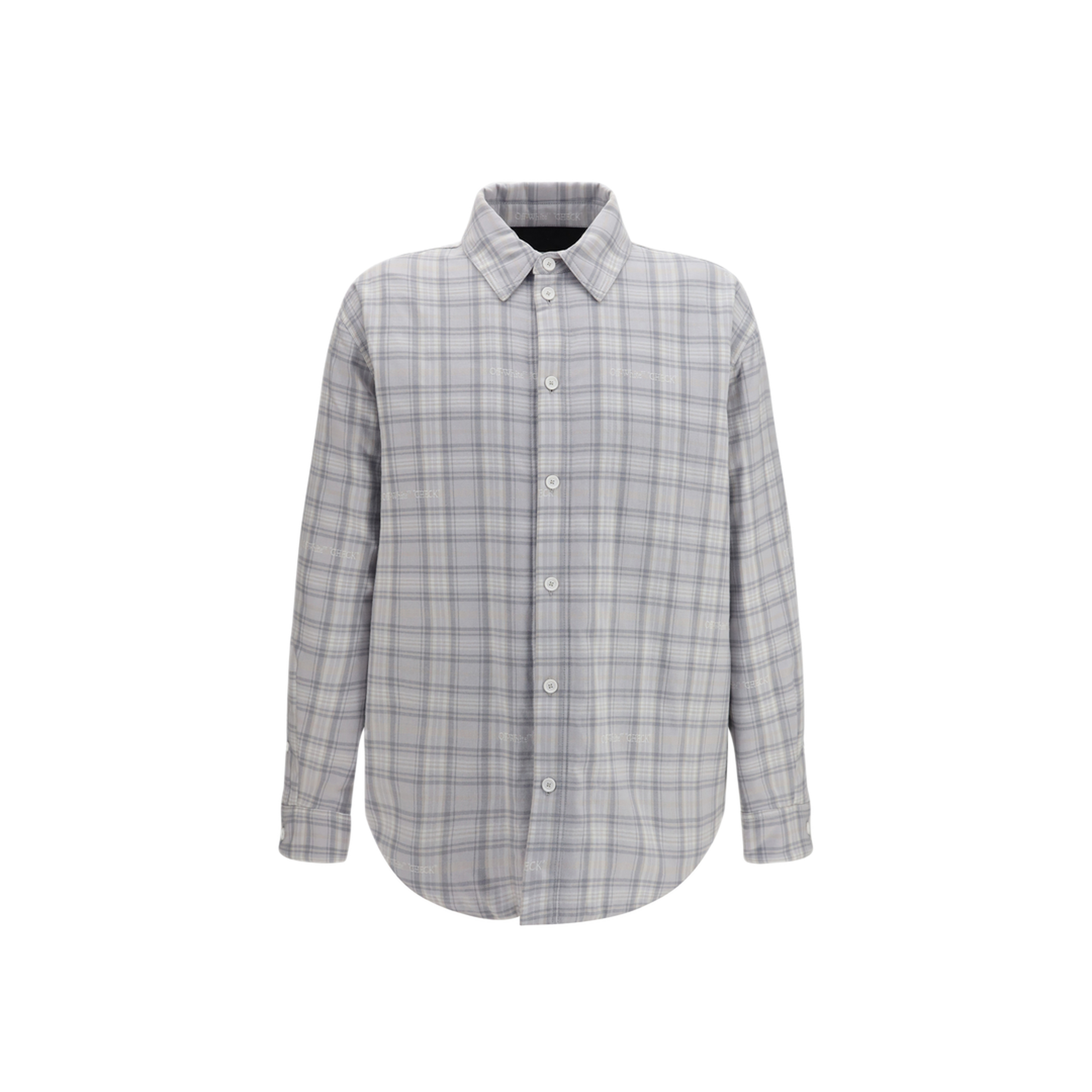 MAYFEYR - Off-White - Padded Flannel Jacket - OMES01FF26FAB00100050