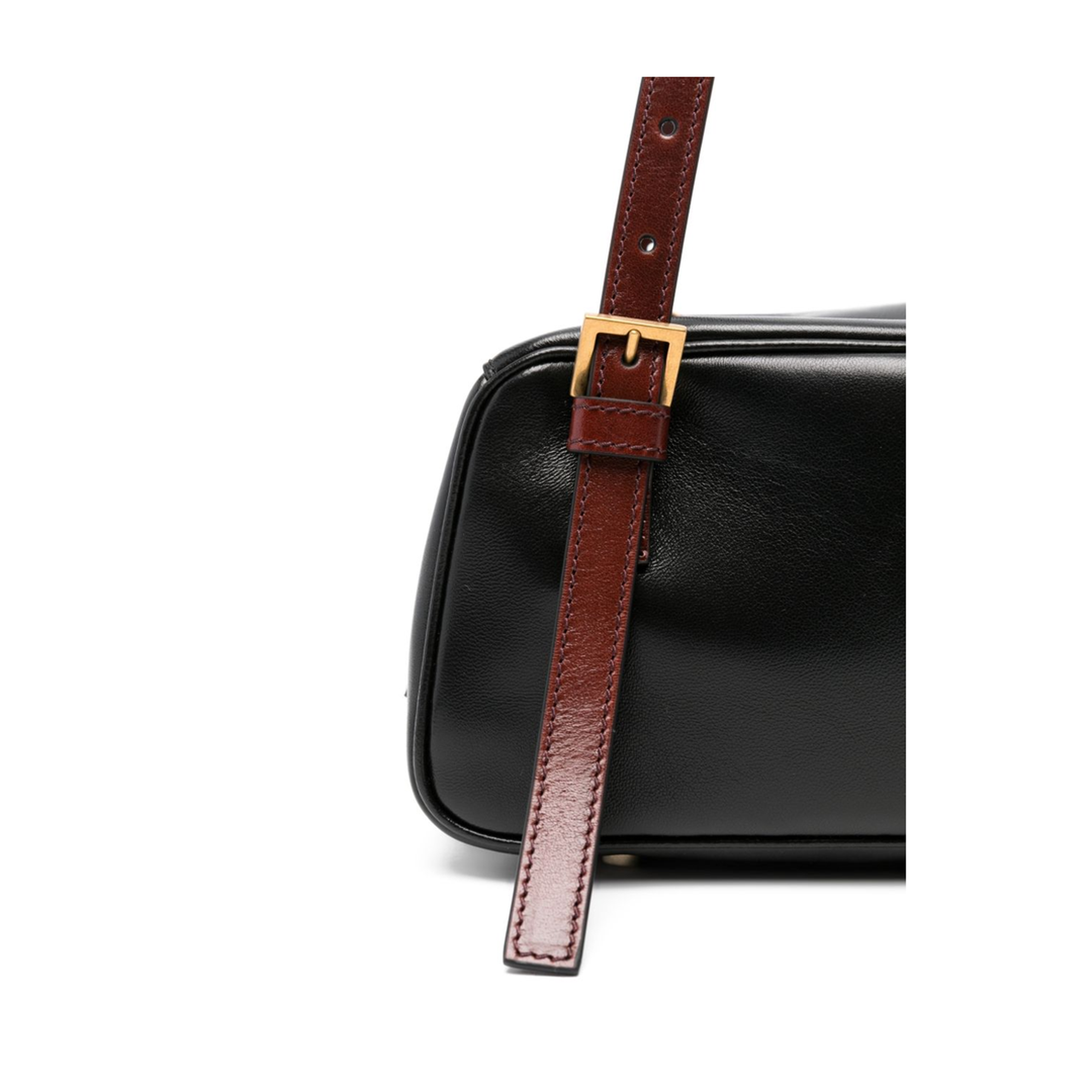 Emblème Nappa Bowling Bag - Black + Rosewood Gold
