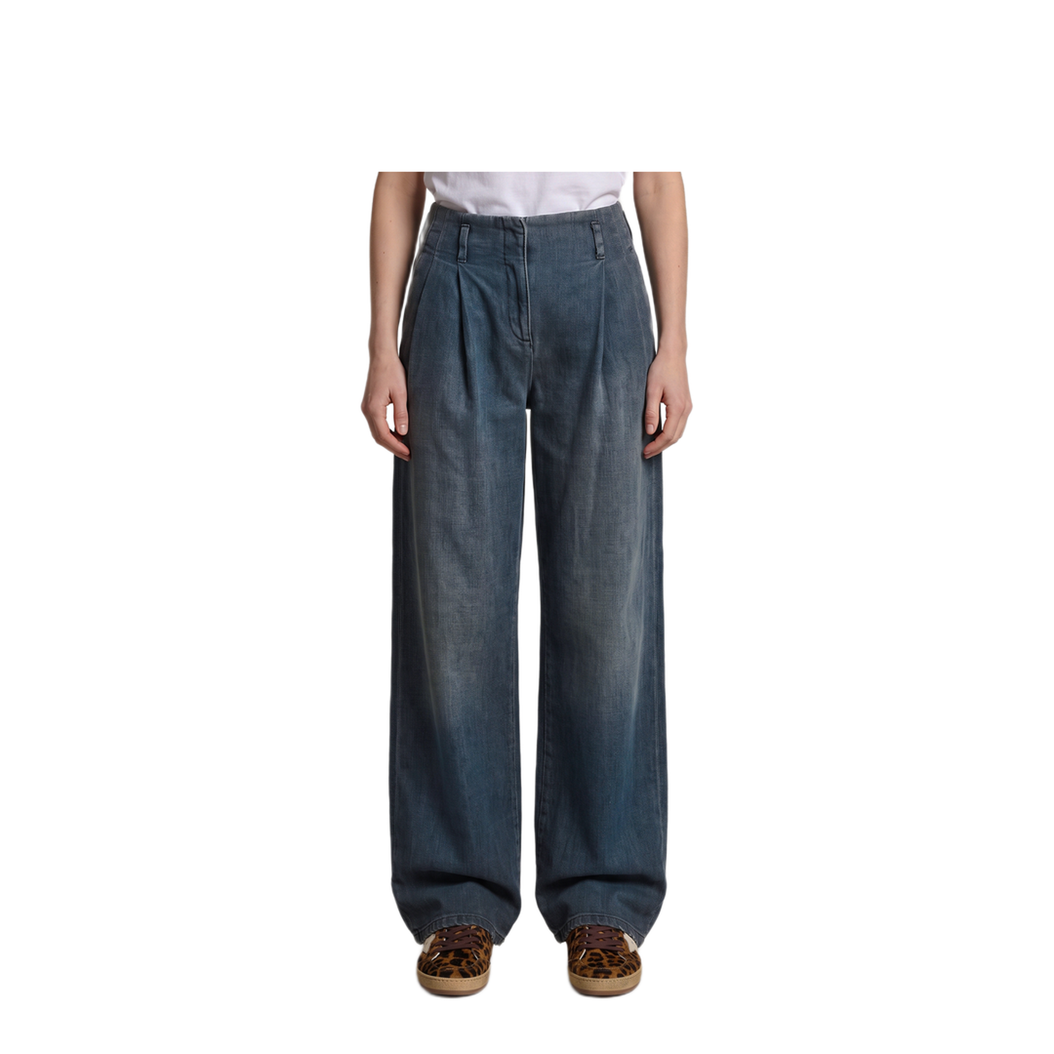 MAYFEYR - Golden Goose - Medium Wash Cotton Pants - GWP01203P00265450100