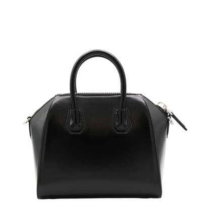 Antigona Mini Leather Shoulder Bag in Black