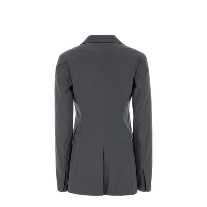 MAYFEYR - Miu Miu - Dark Grey Stretch Poplin Blazer - MH2071SOOO6472F0D65