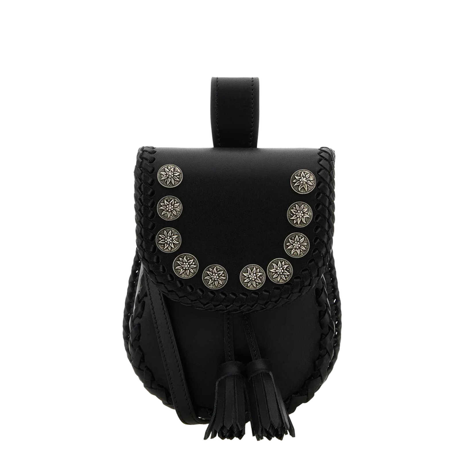 Black Leather Crossbody Bag