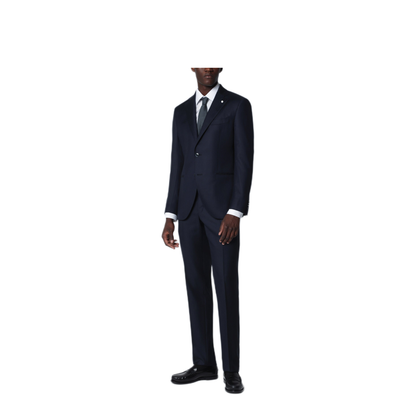 MAYFEYR - Luigi Bianchi - Blue Pinstripe Single Breasted Wool Suit - 330146204
