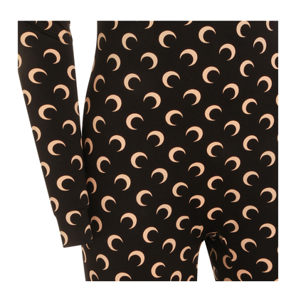 Moon Printed Catsuit - Black