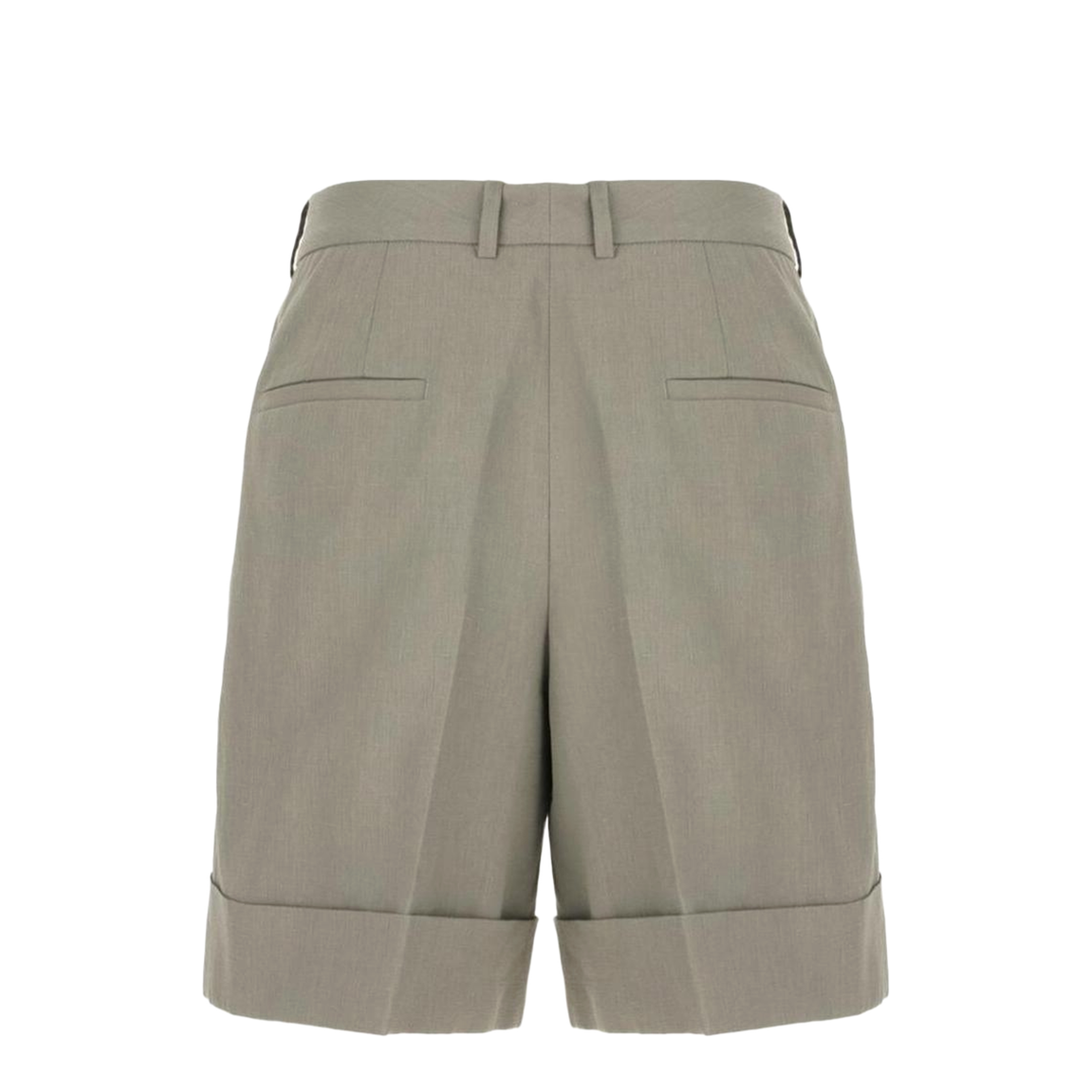 Grey Linen Bermuda Shorts