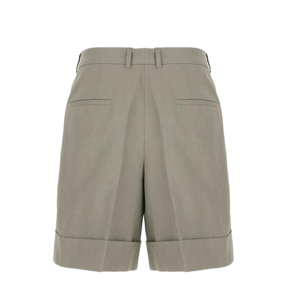 Grey Linen Bermuda Shorts