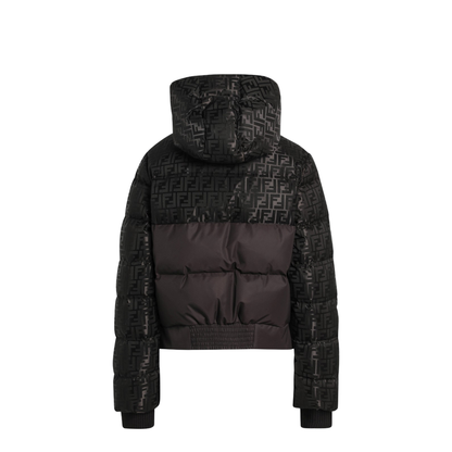 Puffer Jacket Technical Fabric Brown