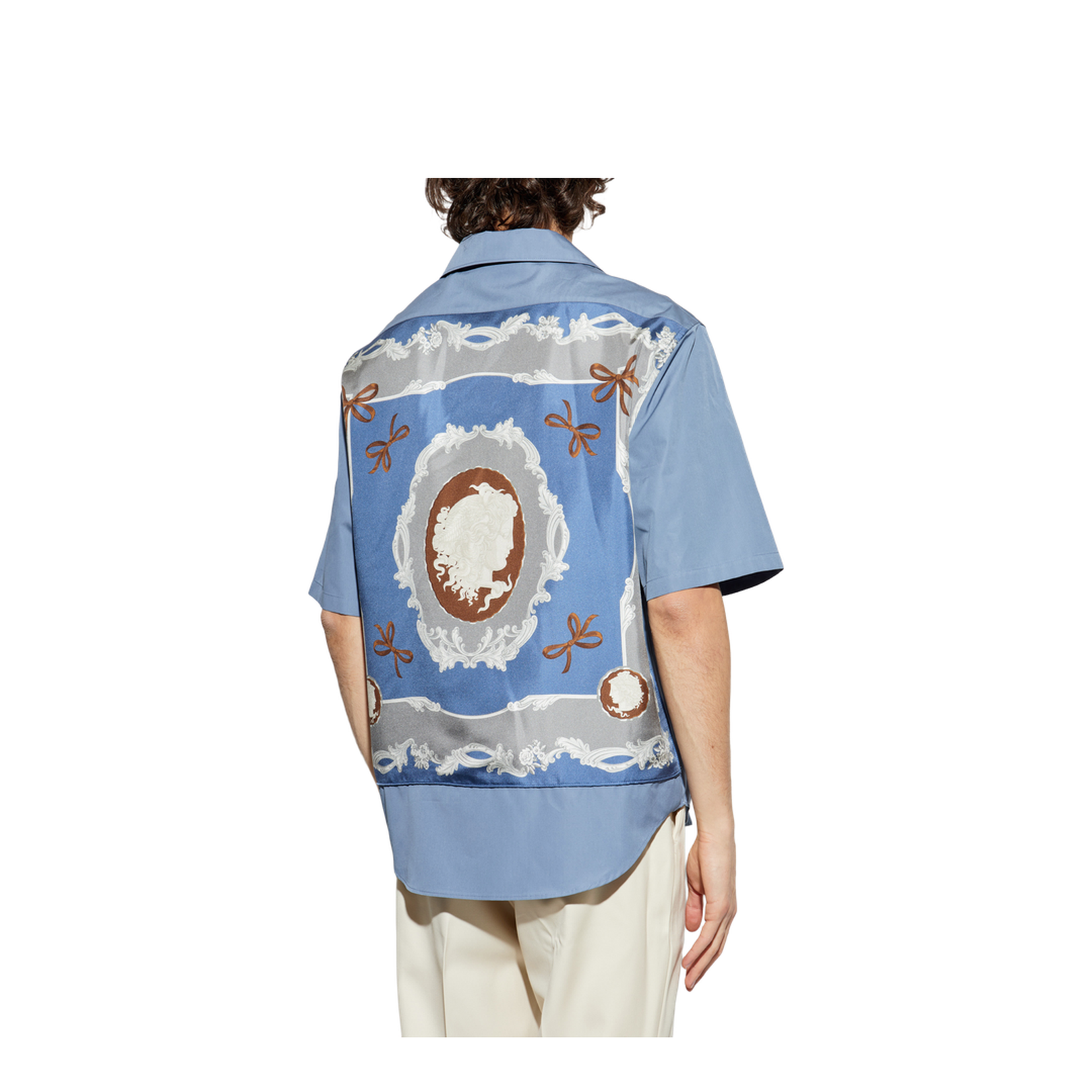 Color Block Pattern Short Sleeve Shirt