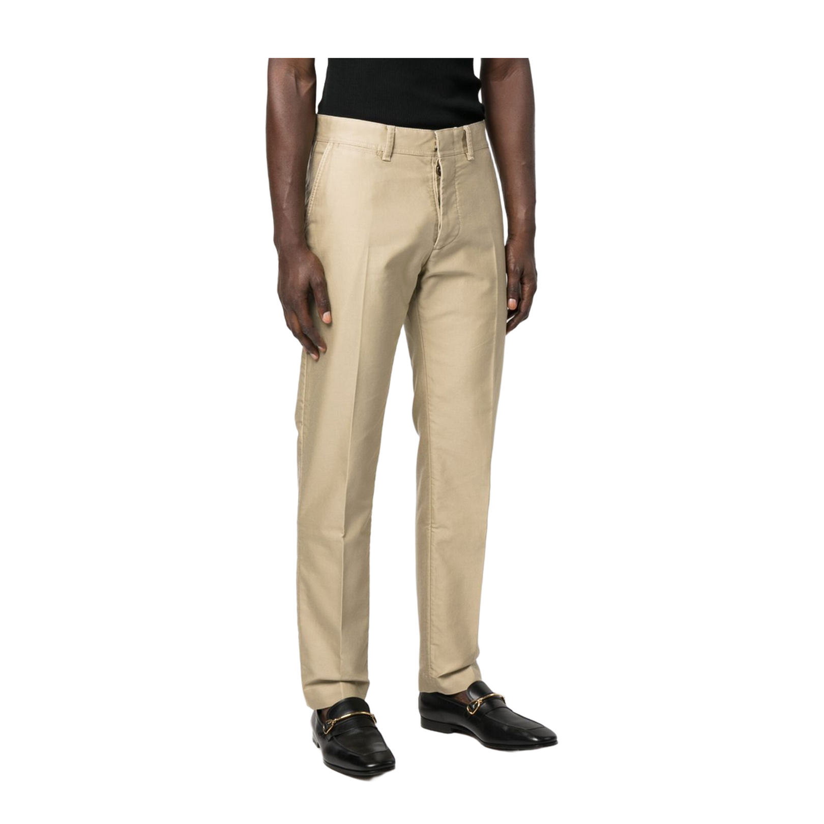 Beige Cotton Trousers