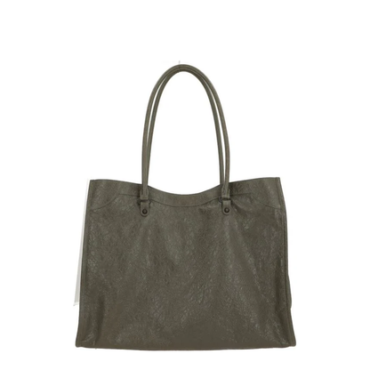 Tote Bag Crafted from Army Green Arena Leather