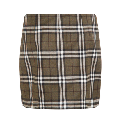 Green Check Miniskirt