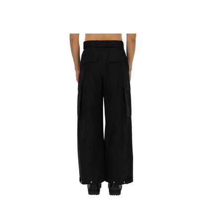 Belted Cargo Pants In Black