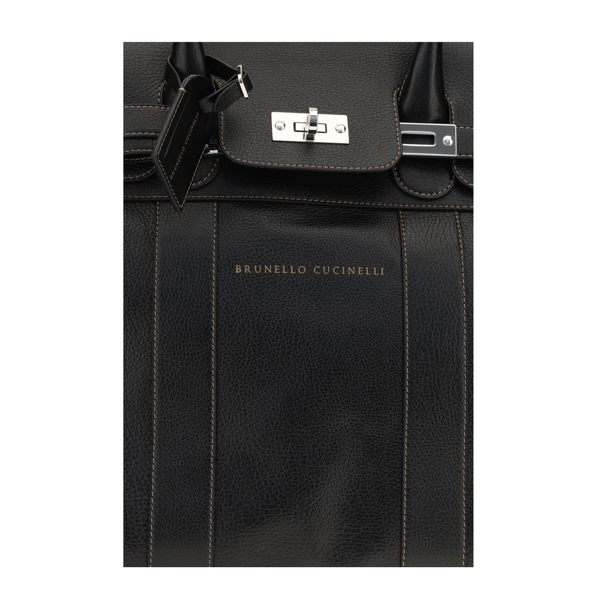 Weekender Country Calfskin Luggage Bag - Black