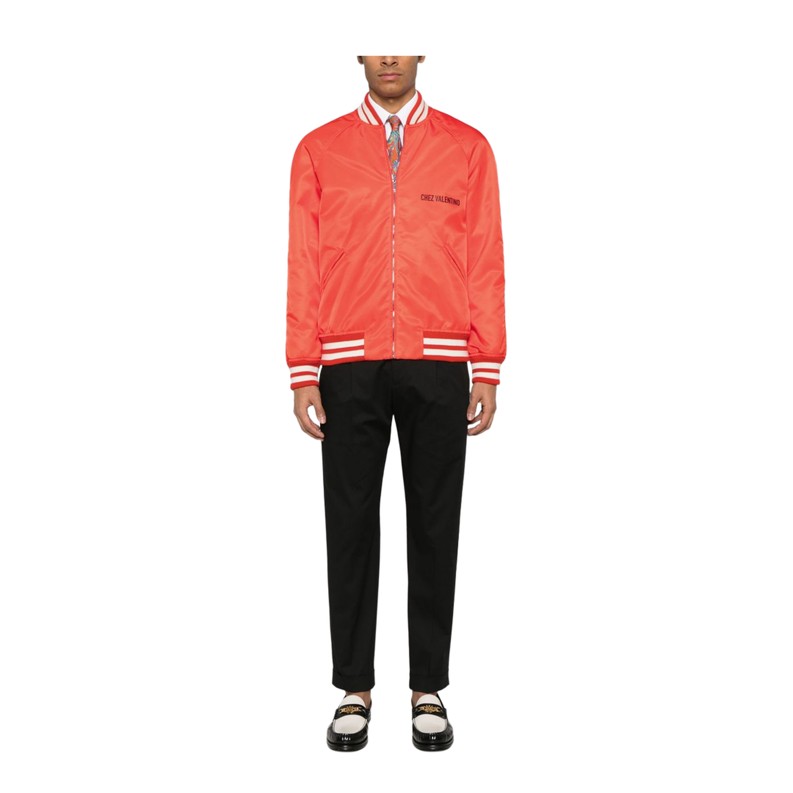 Chez Valentino-Print Bomber Jacket