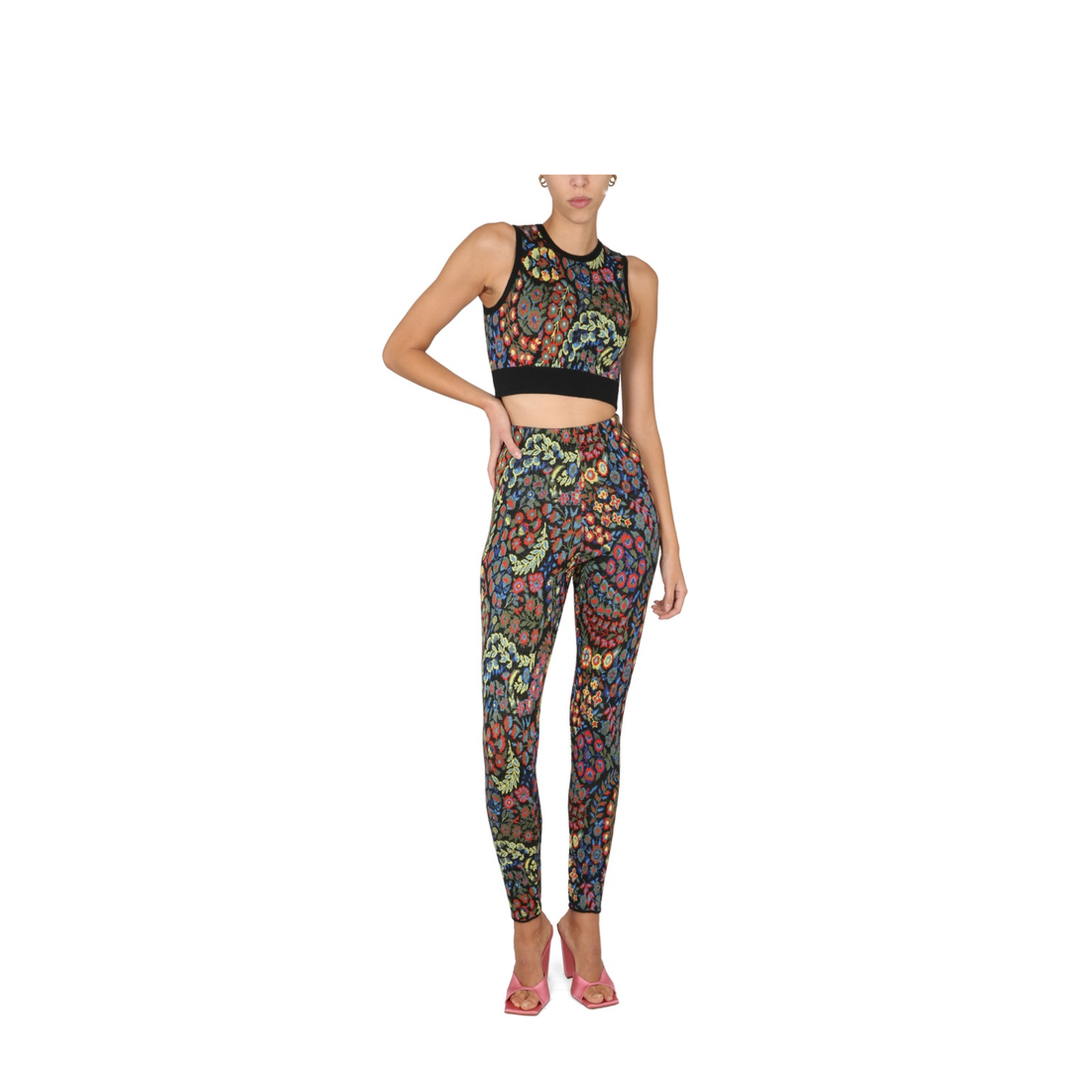 Jacquard Wool Blend Top And Leggings