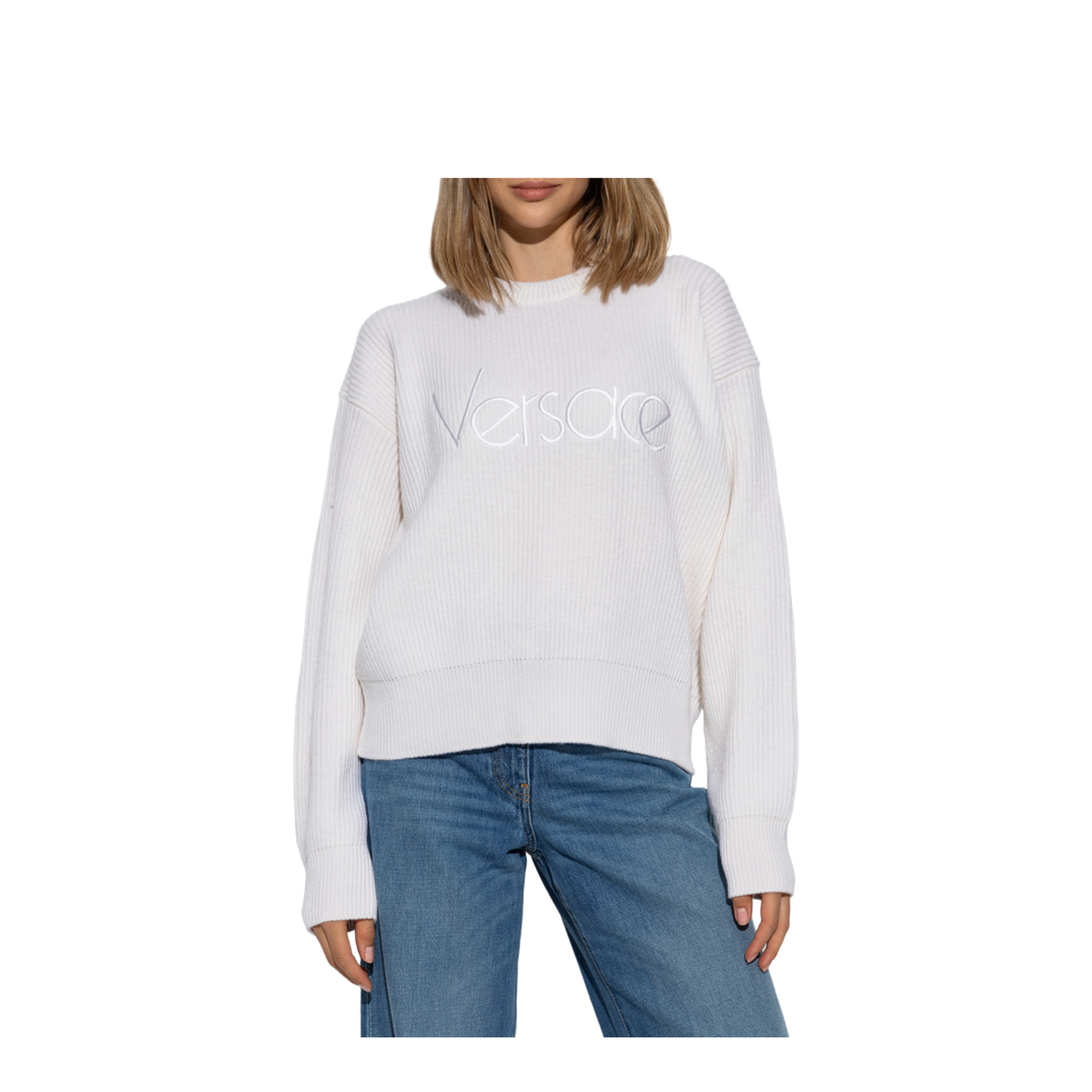 Sweater with Embroidered Logo
