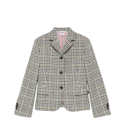 MAYFEYR - Thom Browne - High Break Exposed Catch Vent Sportcoat In Gunclub Check Hunting Tweed - FBC946AF0928980