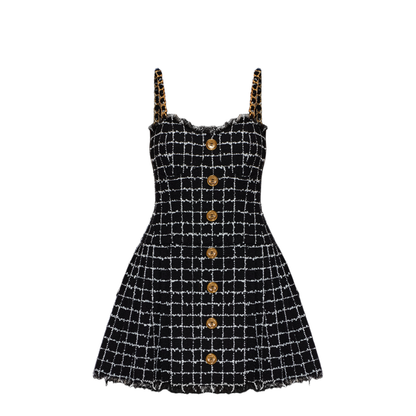 Tweed Dress Chain Straps