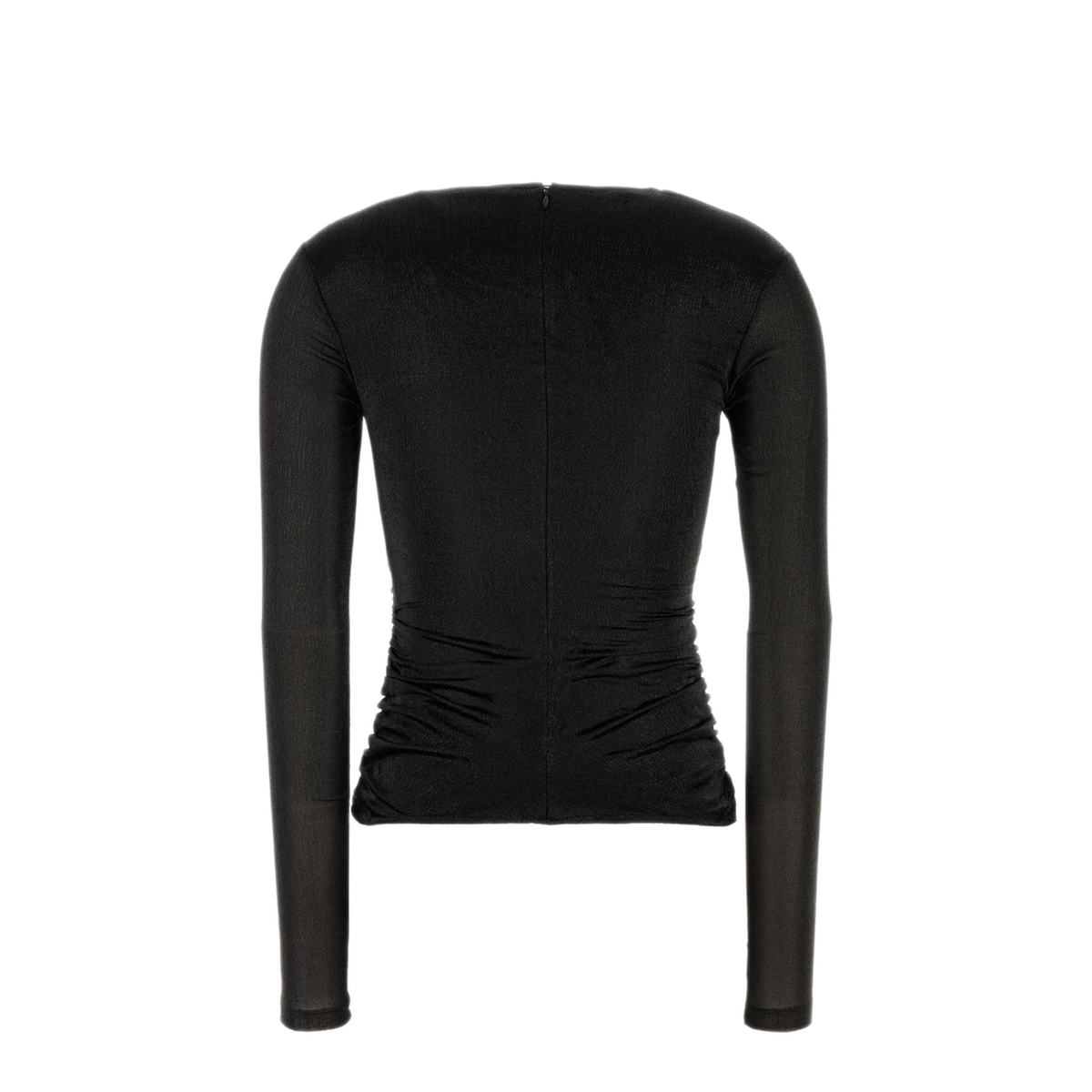 MAYFEYR - Isabel Marant - Black Stretch Silk Blend Rose Top - HT0598FAC1J13I01BK