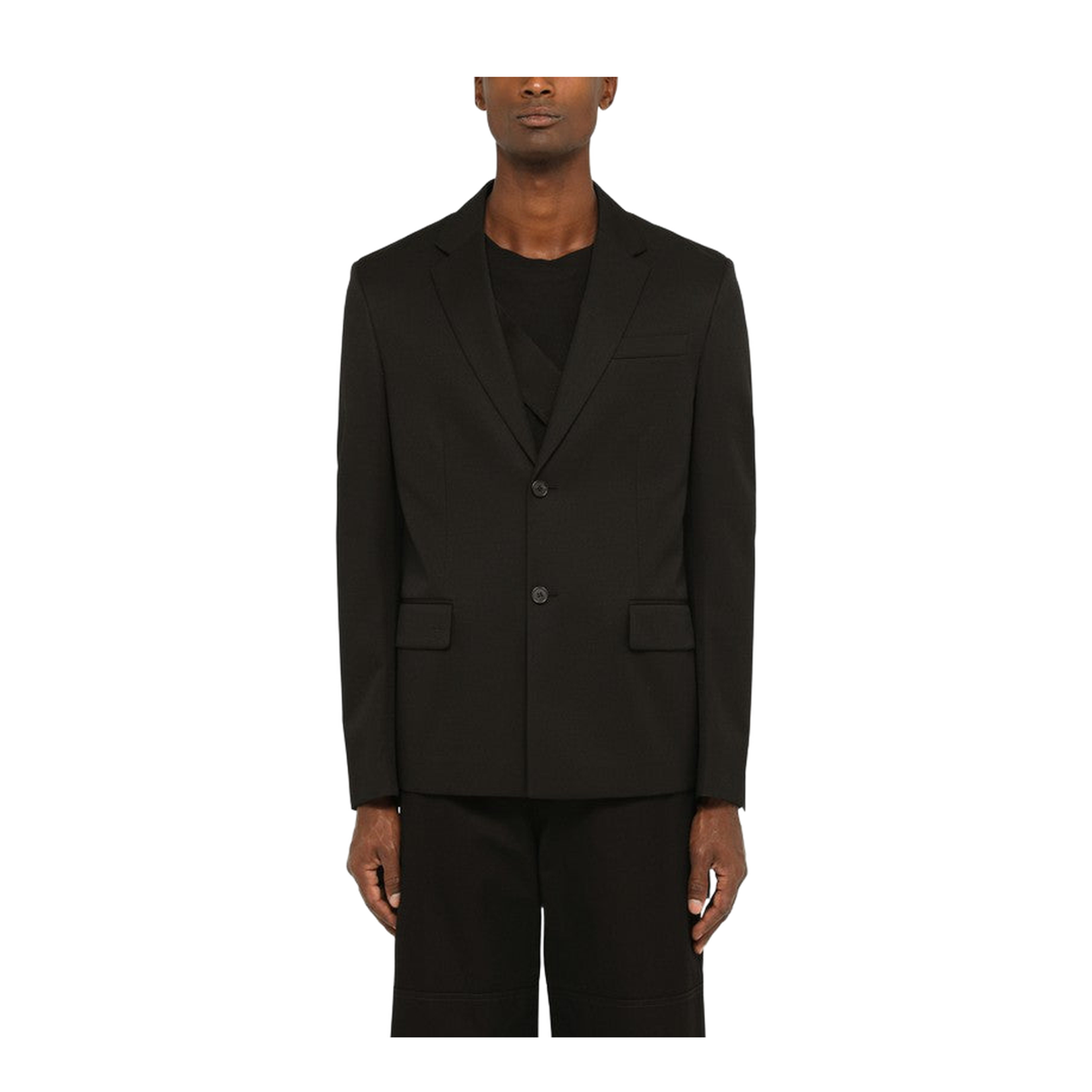 Classic Black Wool Blazer