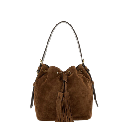 Caramel Suede Bucket Bag