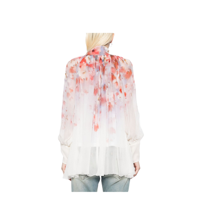 Crush Blouse With Floral Print