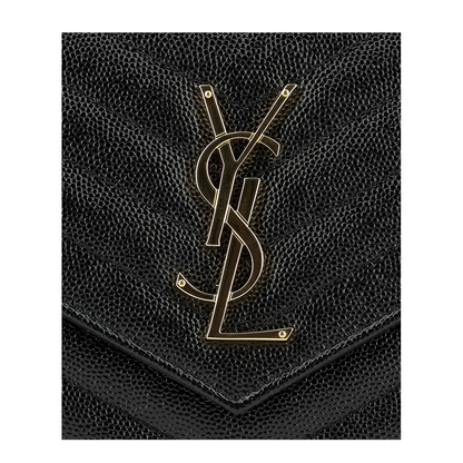 Cassandre Matelassé Leather Wallet - Black