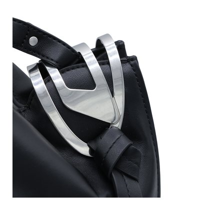 Knot-D Medium Polyurethane Top-Handle Bag - Black