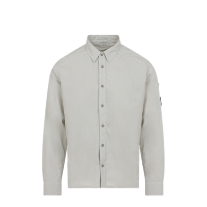 MAYFEYR - C.P. Company - Beige Cotton Long Sleeve Shirt - 20CMSH229A005328G904