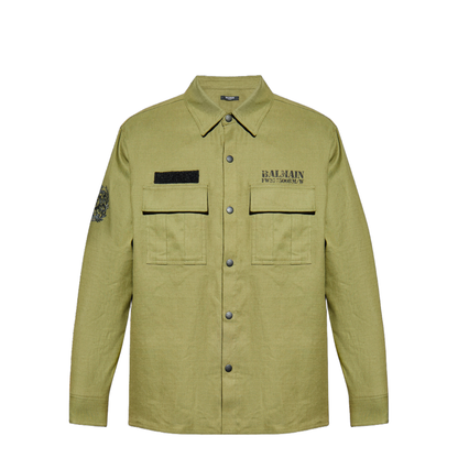 Long Sleeved Logo Printed Shirt