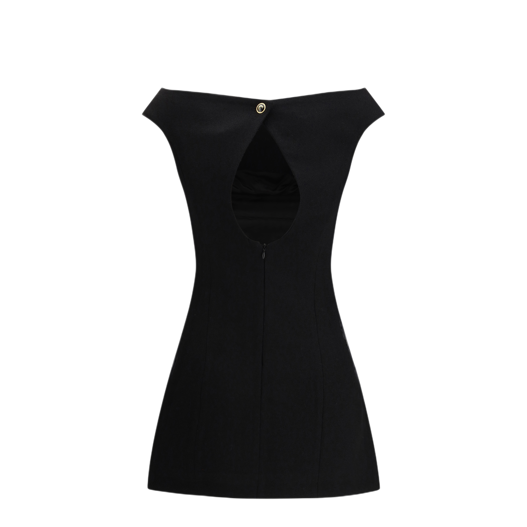 MAYFEYR - Marine Serre - Wool Boucl Sleeveless Mini Dress - WDR398ACWOV0077BK99