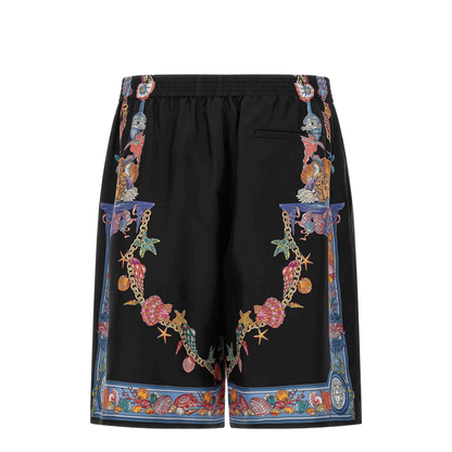 Coral Theatre Print Bermuda Shorts