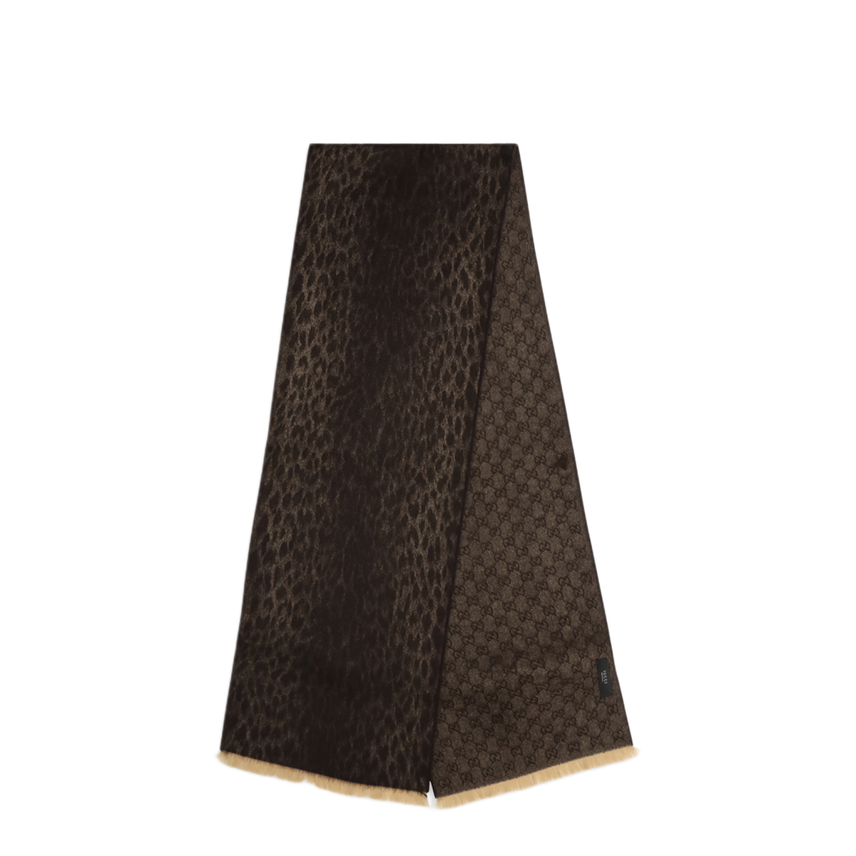 MAYFEYR - Gucci - Leopard Print Wool Scarf With Monogram - A005HK3G2009864