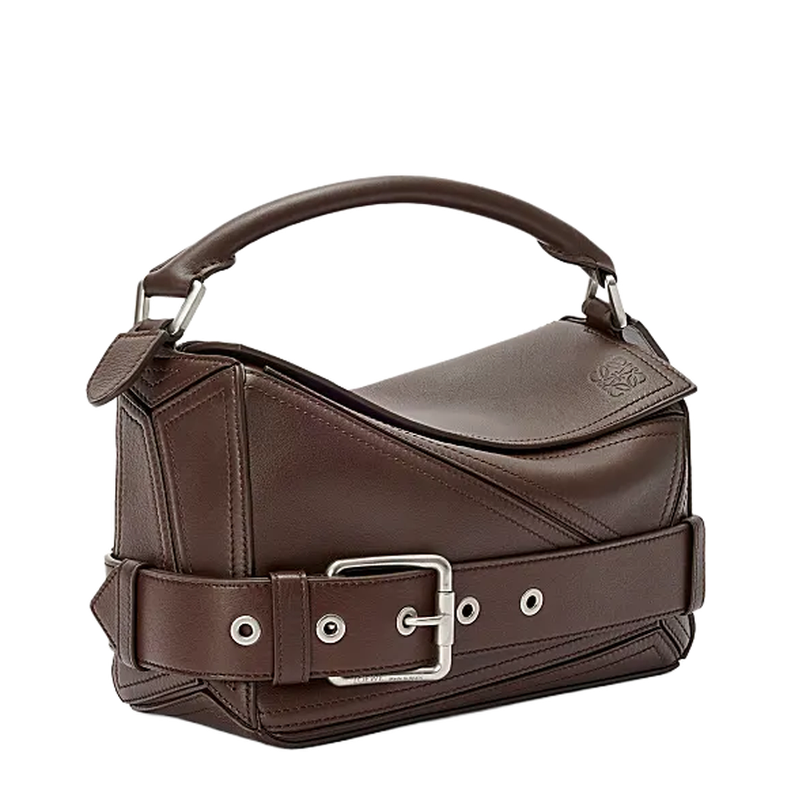 Small Puzzle Biker Bag in Shiny Calfskin