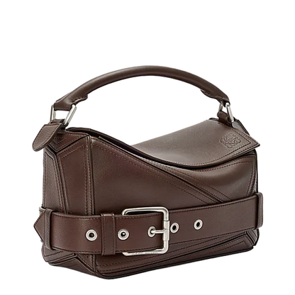 Small Puzzle Biker Bag in Shiny Calfskin