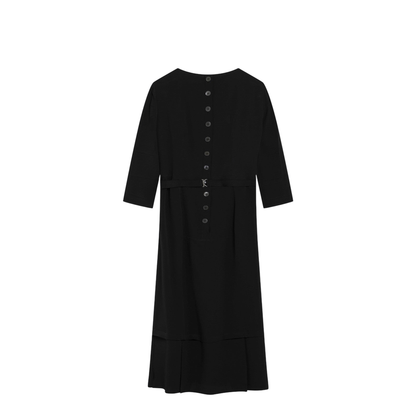 Black Silk-Blend Dress