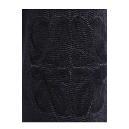 Anagram Baggy Jeans in Denim Black