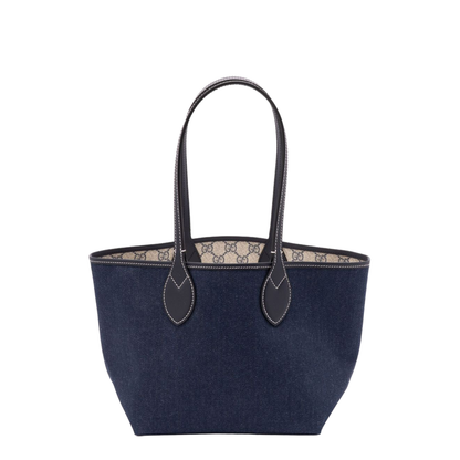 Totissima Large Denim Tote Bags - Blue