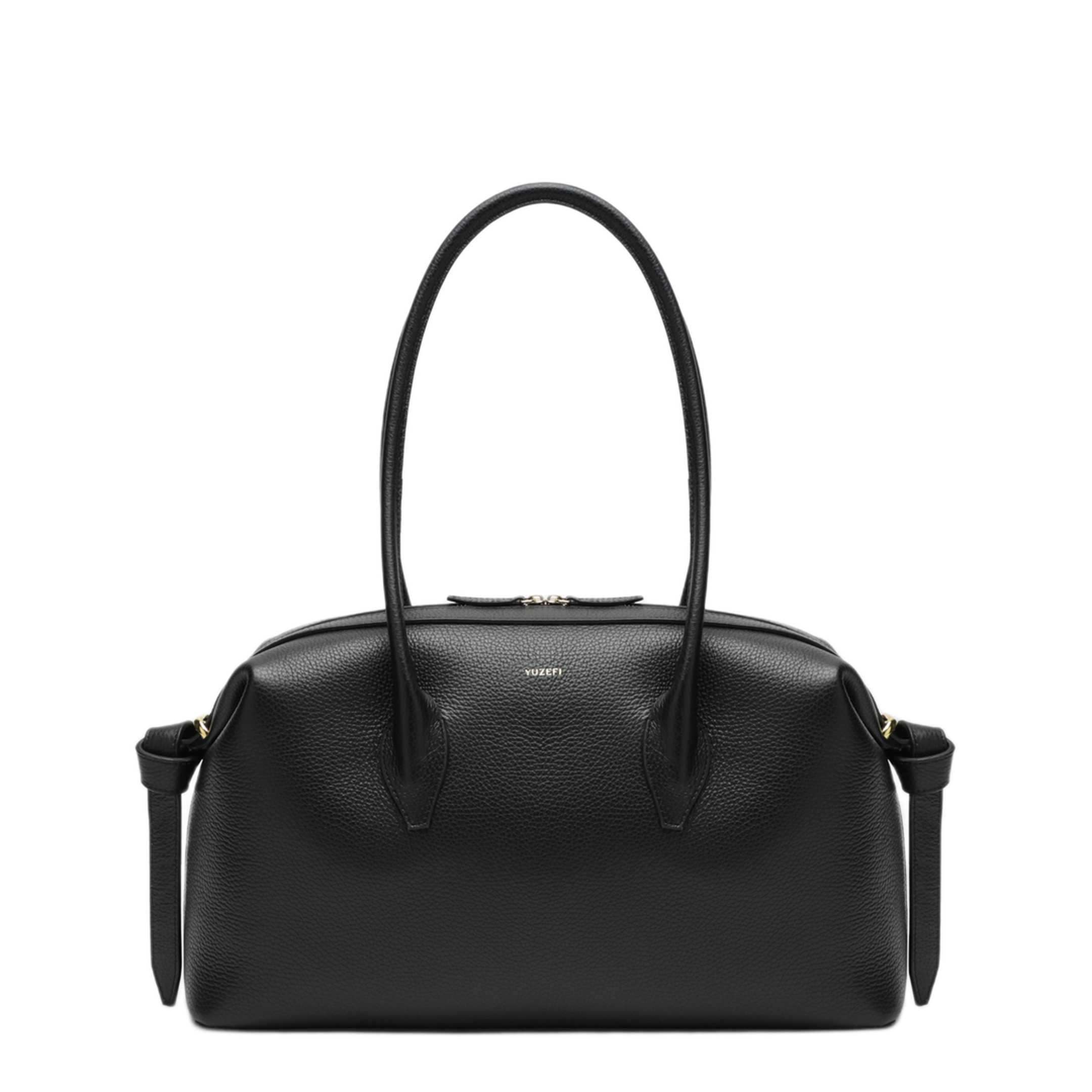 MAYFEYR - Yuzefi - Brioche Duffle Bag In Black Pebble Grained Leather - BRIOCHEDUFFLELEBLK