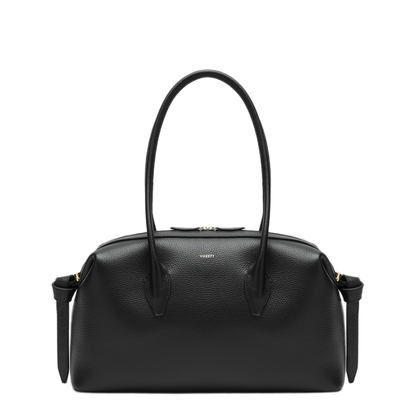 MAYFEYR - Yuzefi - Brioche Duffle Bag In Black Pebble Grained Leather - BRIOCHEDUFFLELEBLK
