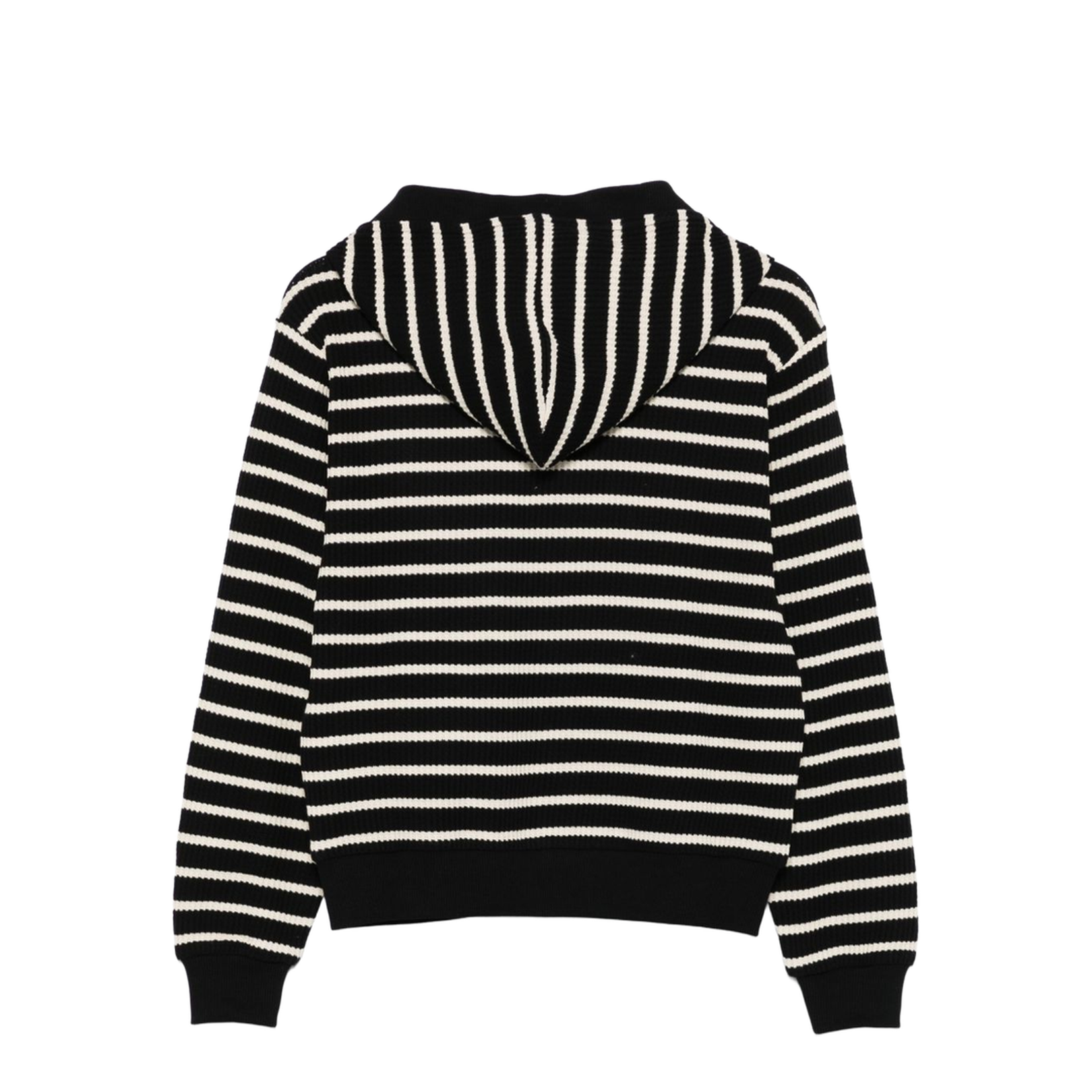 Cotton Blend Striped Hoodie