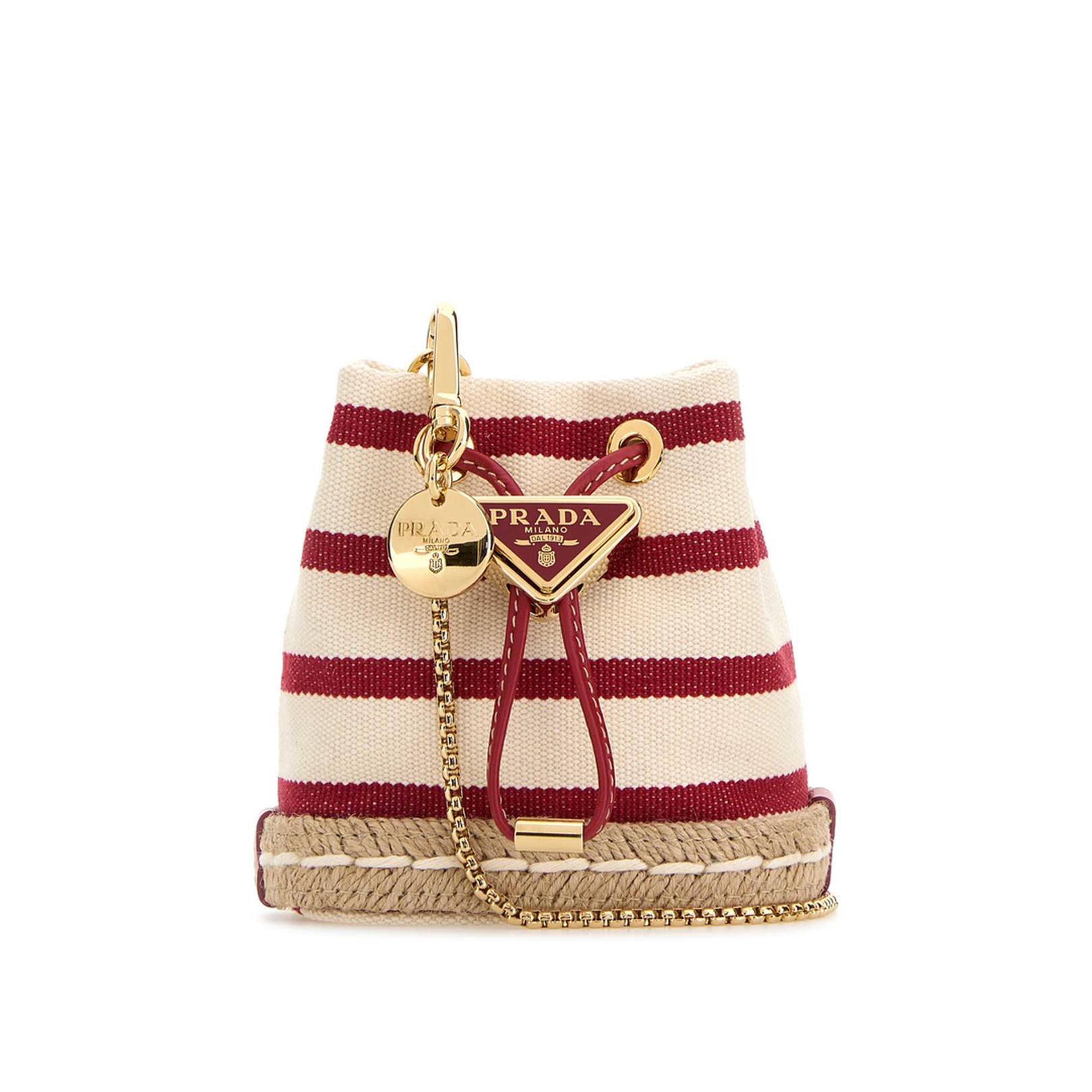 Embroidered Canvas Bucket Bag