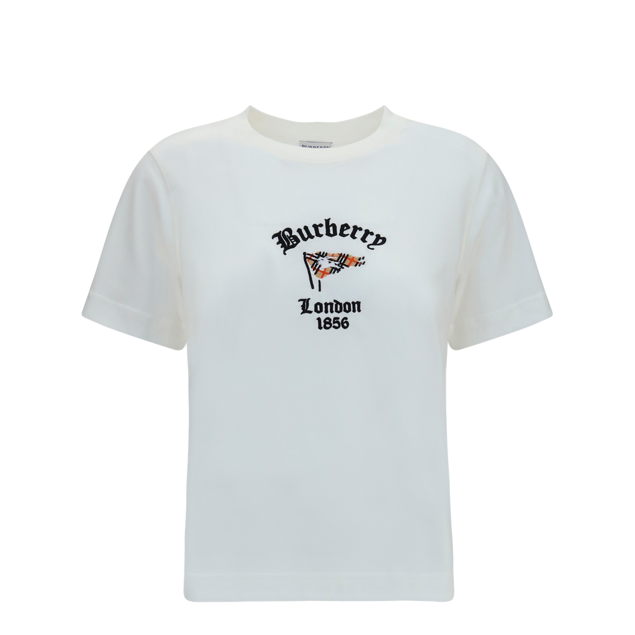 MAYFEYR - Burberry - Cotton T-Shirt With Check Flag - 8128206