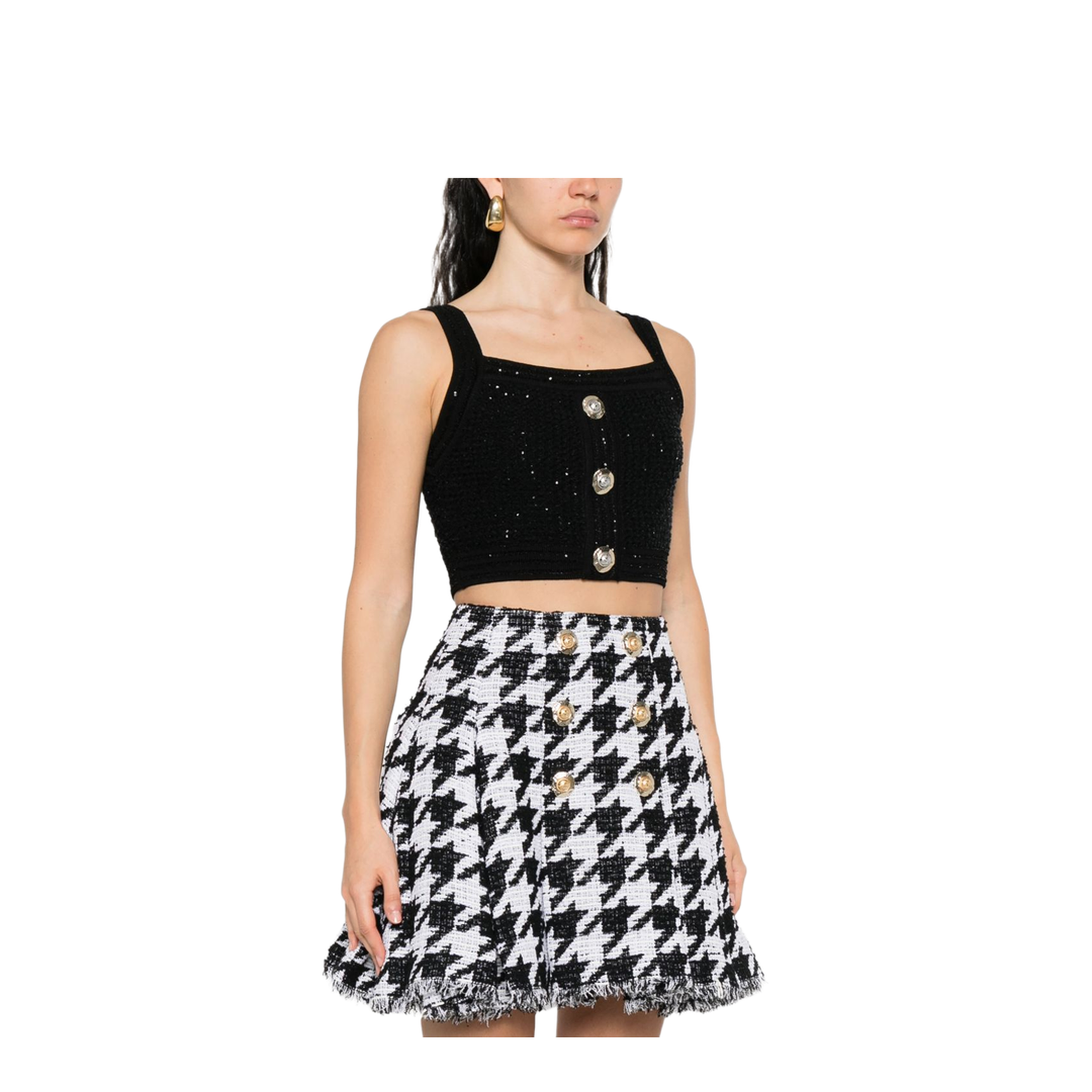 Tweed Top - Black
