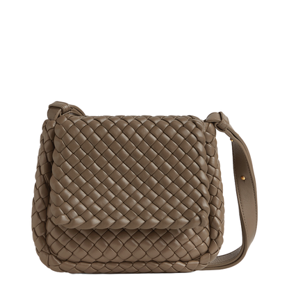 Cobble Leather Shoulder Bags - Taupe